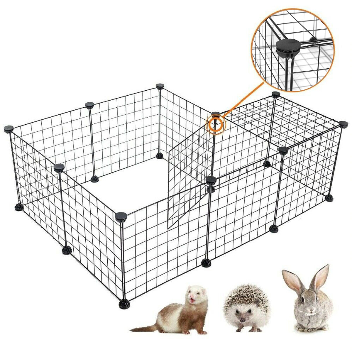 Foldable Pet Playpen Iron Fence Puppy Kennel House Exercise Training Puppy Space Dog-heyidear