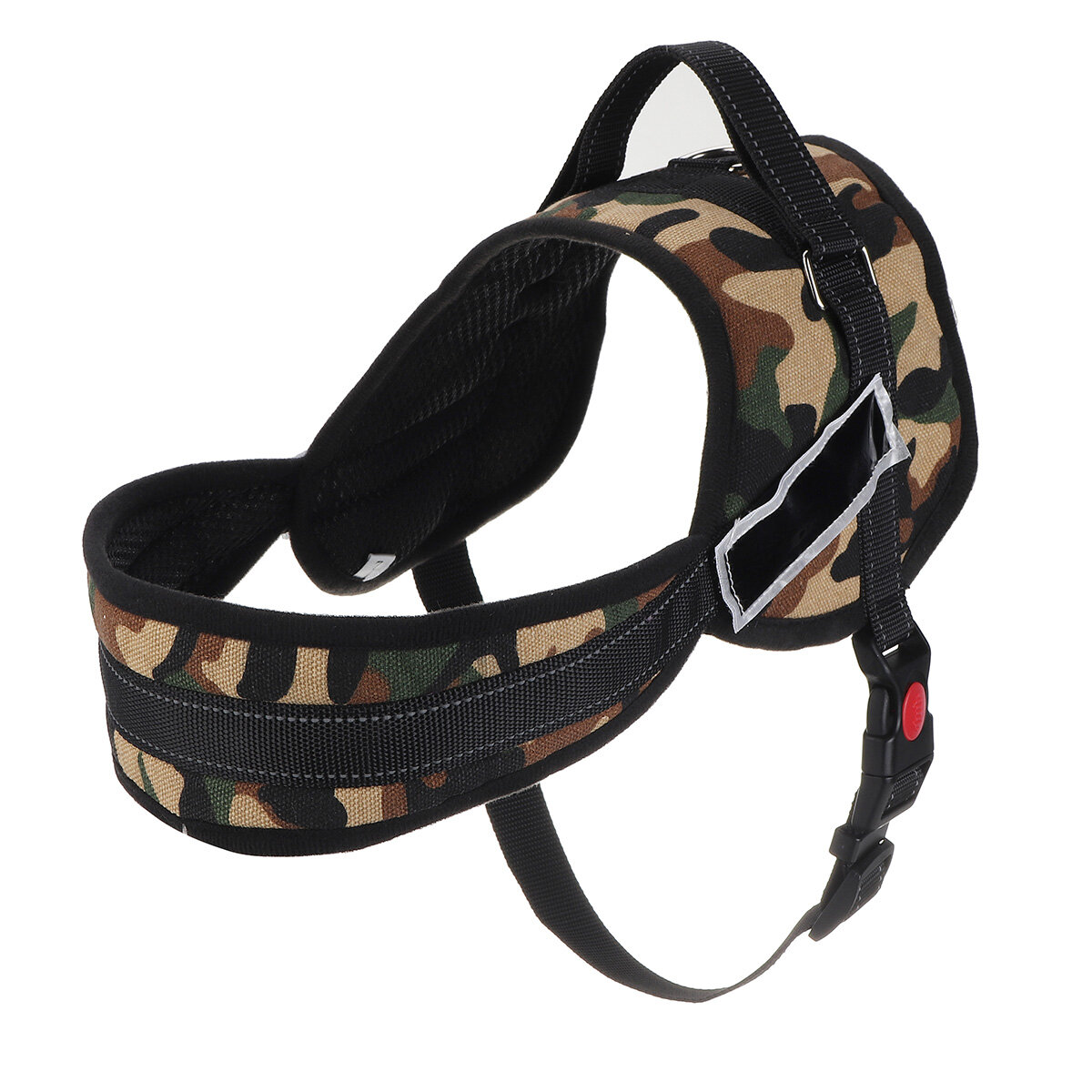 Dog Harness No Pull Reflective Breathable Pet Harness With Name For Dogs Custom Patch Adjustable Outdoor Walking Dog Supplies-heyidear