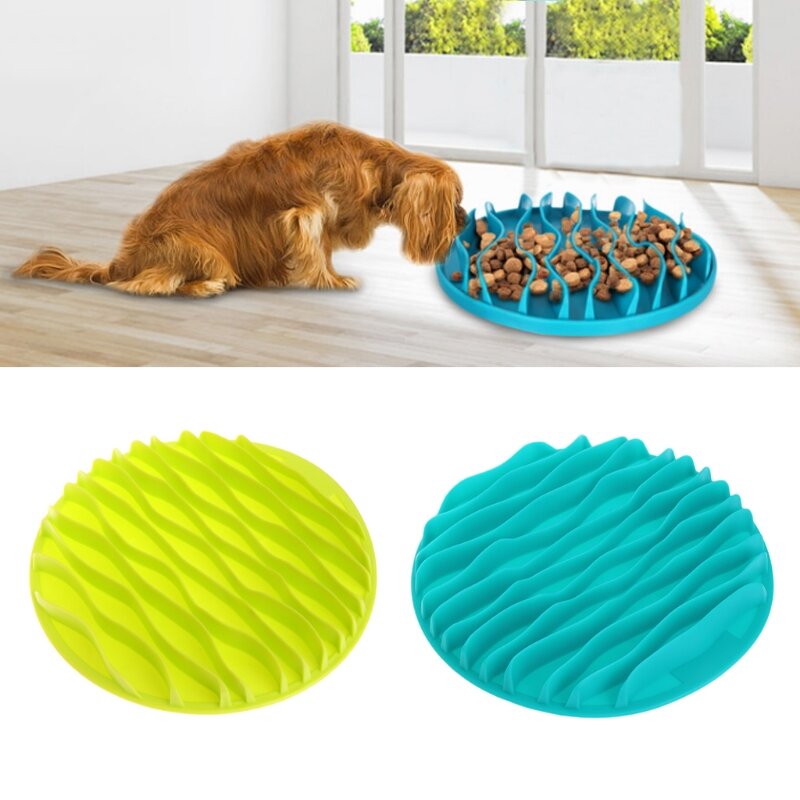 Pet Bowl Slow Eating Feeder Anti Gulp Healthy Anti Slip Dish Feeder No Choke Interactive Feeder Fun-heyidear