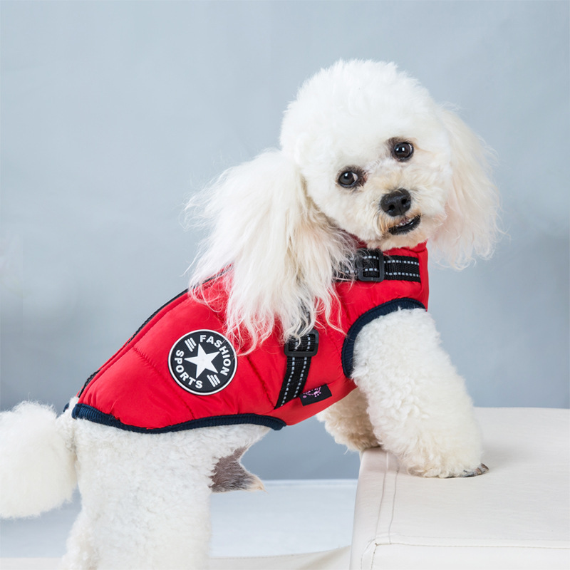 Waterproof Dog Jacket with Harness  Warm Coats for Small Dog-heyidear