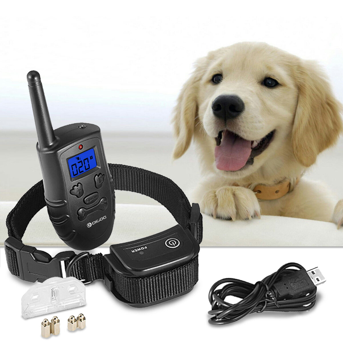 Dog Training Collar Pet Dog Rechargeable Trainer Waterproof Stop Barking Collars | Heyidear.com-heyidear