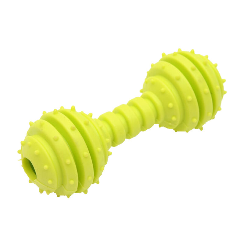 Rubber Dog Bite-Resistant Prickly Barbell Toy Pet Molar Toy-heyidear