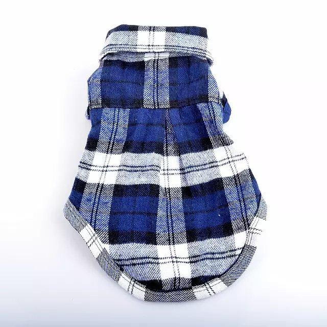 100% Cotton Pet Dog Plaid Stripe T-Shirt Puppy Vest Coats For Small Dog Clothes Classical Style-heyidear
