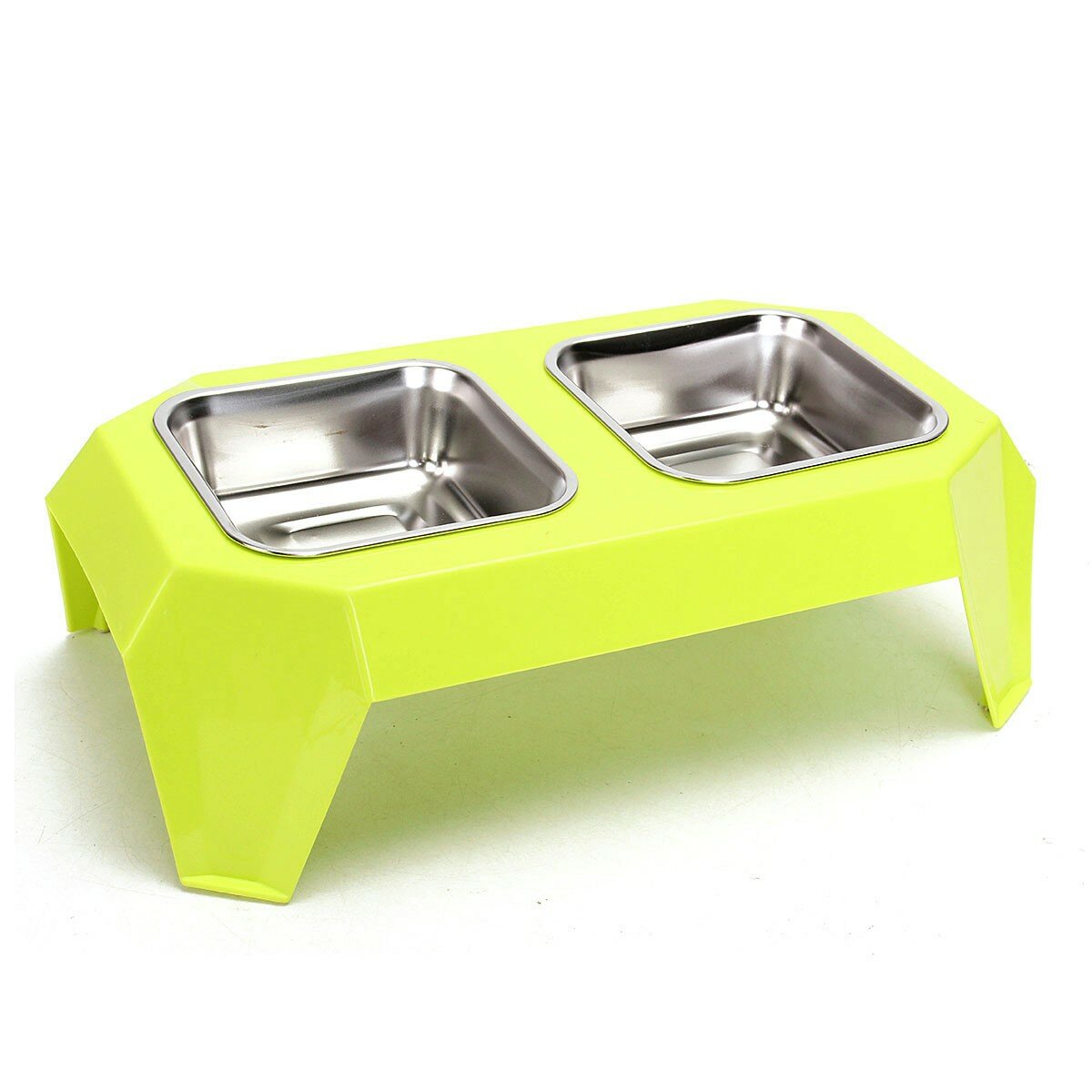 Stainless Steel Double Pet Bowl Food Water Feeder for Dog Puppy Cats Pets Supplies Feeding Dishes-heyidear