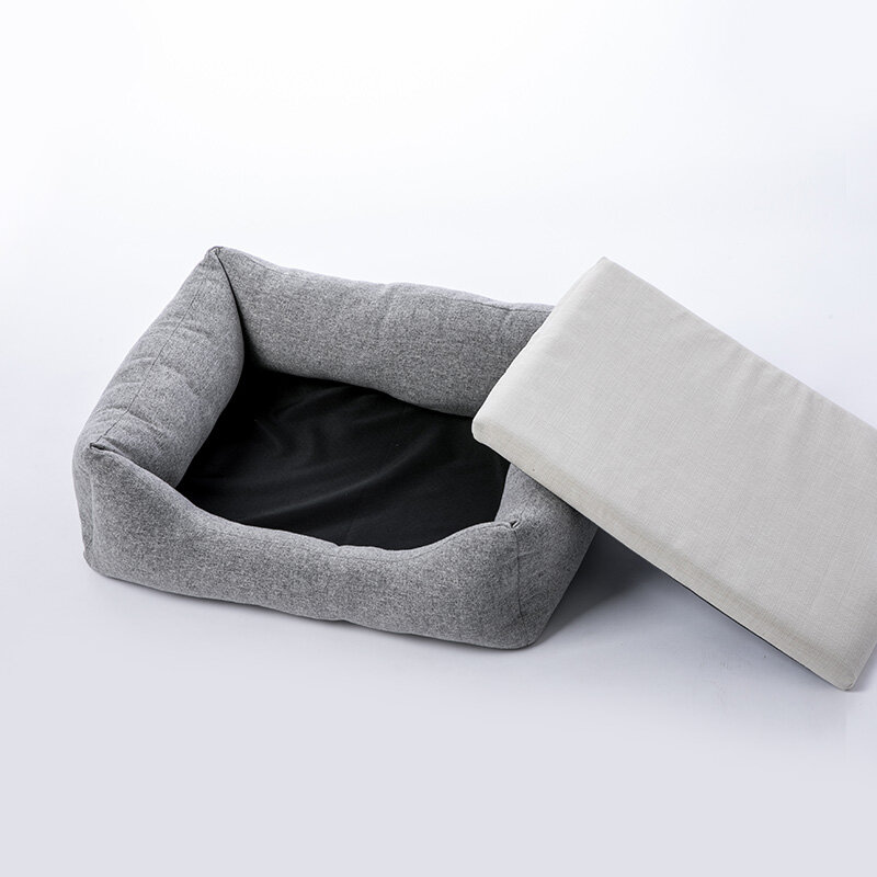 JJ-PE0024 Pet Mat Dog Bed Washable Cotton Linen Material for Small Medium Dogs Teddy From-heyidear
