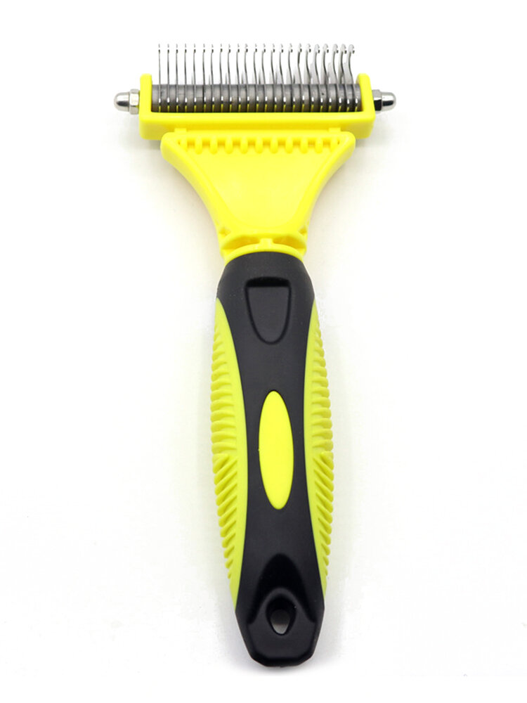 Double Side Pet Stainless Steel Fur Brush Comb Dog Cat Grooming Tool for Pet Cleaning Supplies-heyidear