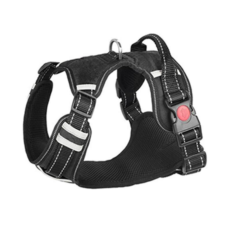 Daily Walking Outdoor Activities S/M/L/XL Pet Dog Harness Front Clip Reflective Explosion-proof Rushing Oxford Padded Soft Vest Chest Strap Back-heyidear