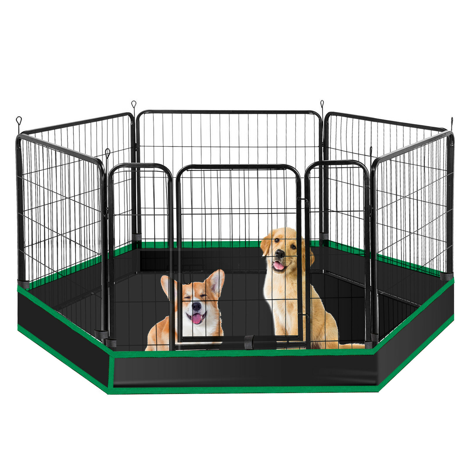 Pet Playpen Mesh Fabric Top Cover, Provide Shaded Areas for Pets and Protect from UV/Rain, Fits All 24 Inch Play Pen-heyidear