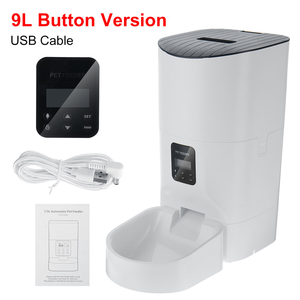9L Large Capacity WiFi/Video Automatic Pet Feeder Timer APP Control (3 Types)-heyidear