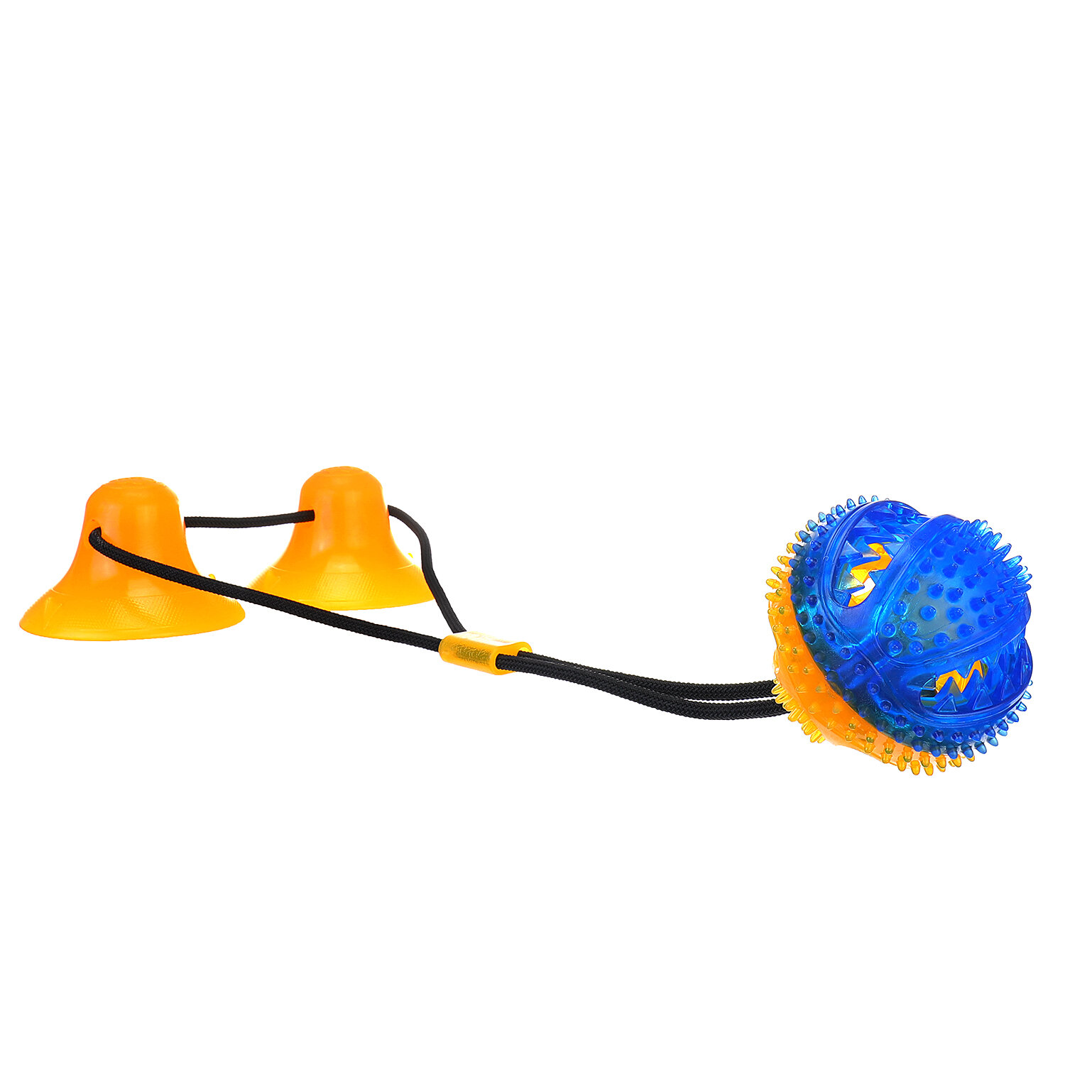 Dog Chew Toys Dog Rope Ball Pull Toy with Double Suction Cup Multifunctional Interactive Dog Tug of War Toy, Pet Aggressive Chewers with Teeth Cleaning and Food Dispensing Features-heyidear