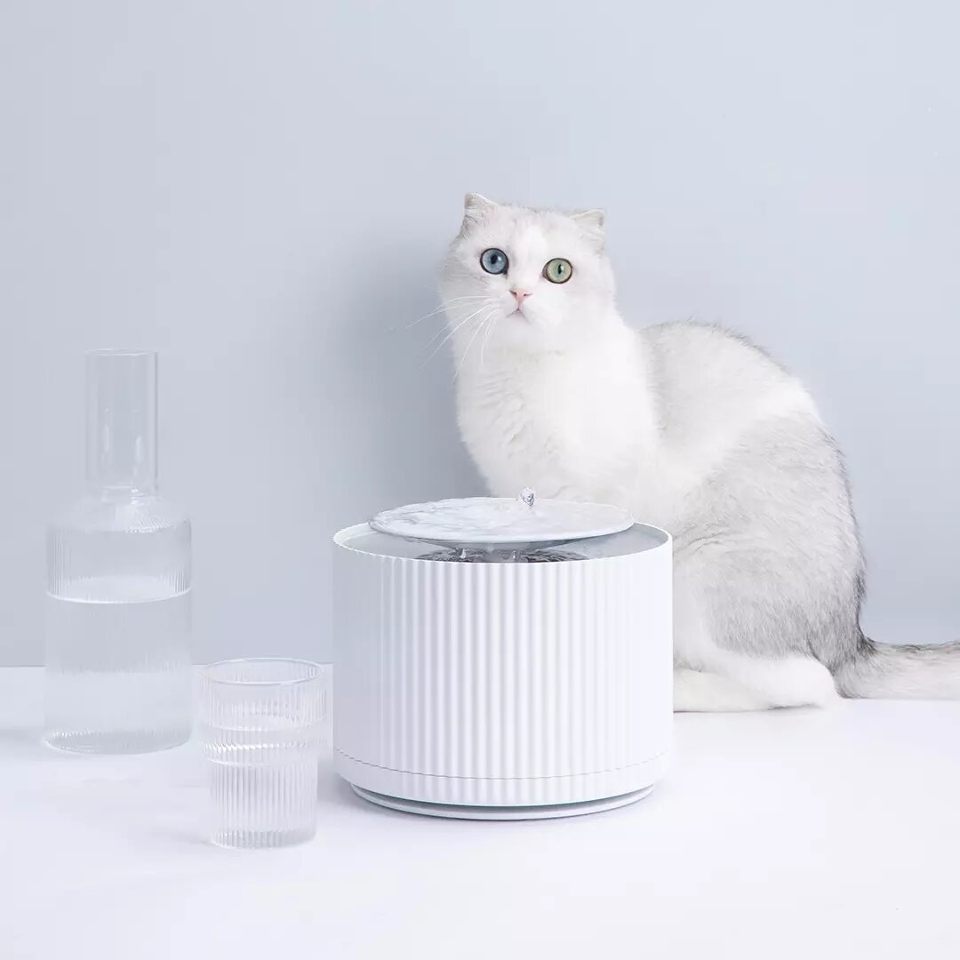 Smart Cat Pet Water Dispenser Water Purifier 5 Layer Filter 360 Degree Open Drinking Tray | Heyidear.com-heyidear