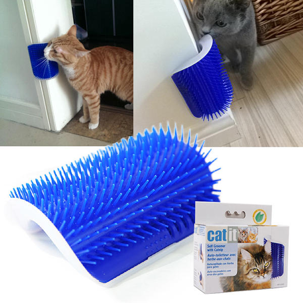 Pet Products Cats Supplies Massage Device Self Groomer Furniture Scratching Post Pet Brush-heyidear