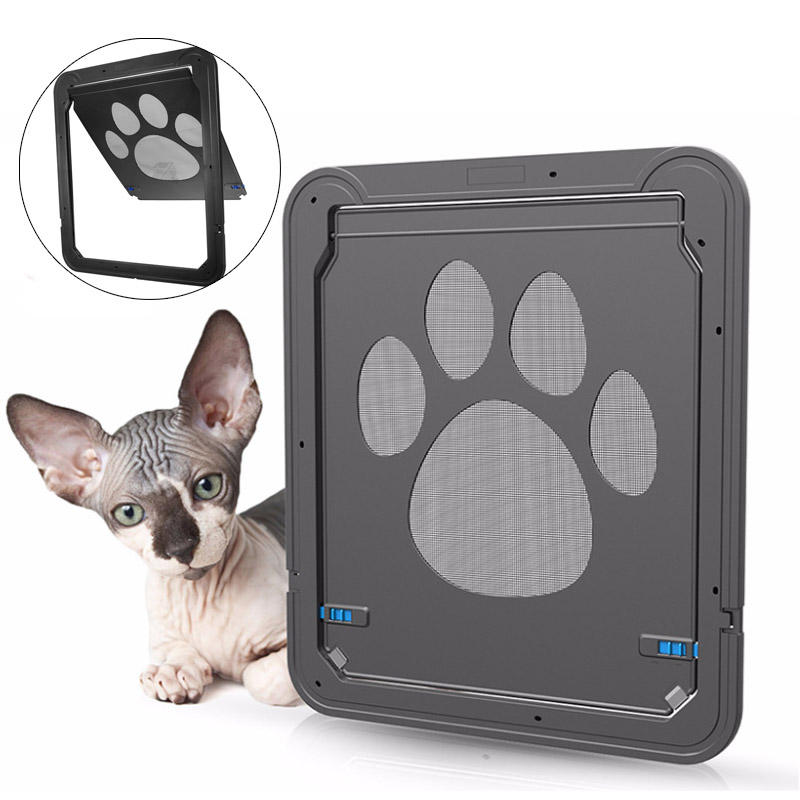 37x42cm Large Medium Dog Cat Pet Door Screen Window ABS Magnetic Auto Lock Flaps-heyidear