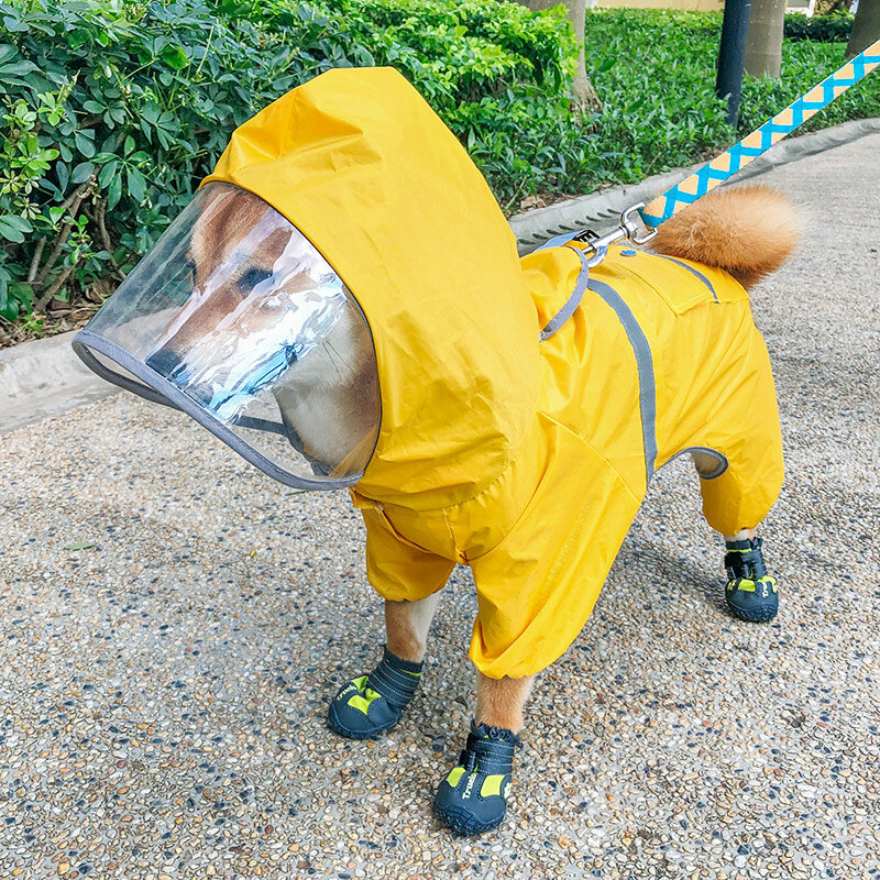 Pet Dog Raincoat Four Feet Waterproof PetS Articles Clothing Spring Suitable For Rainy Days From-heyidear