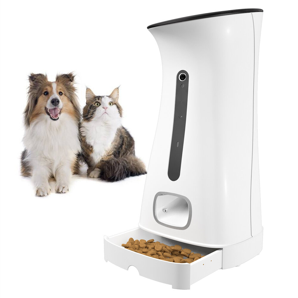 Automatic Pet Feeder 7.5L Capacity Dog Cat Feeder Dual Power Protective APP Remote Control for Dog Cat Feeding-heyidear