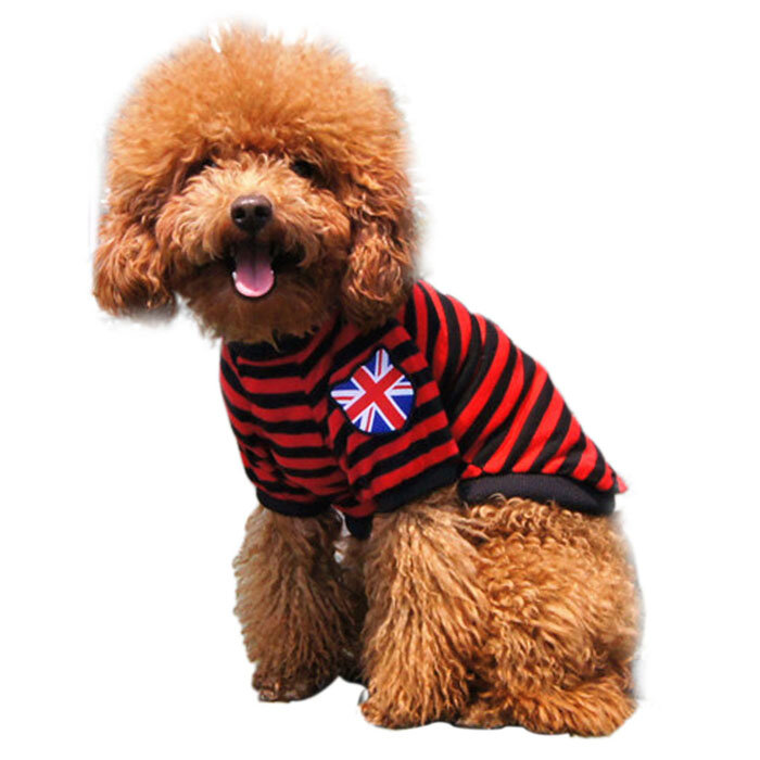 Pet Dog Cat Striped Clothing Coats T shirt Pet Apparel Vest  Winter Spring Pet Customes 3 Colors-heyidear