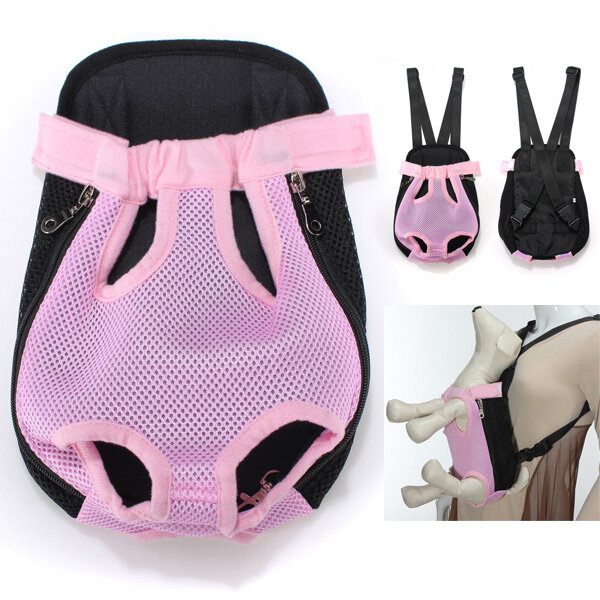 Delicate Breathable Mesh Fabric Dog Carrier Pet Chest Backpack-heyidear