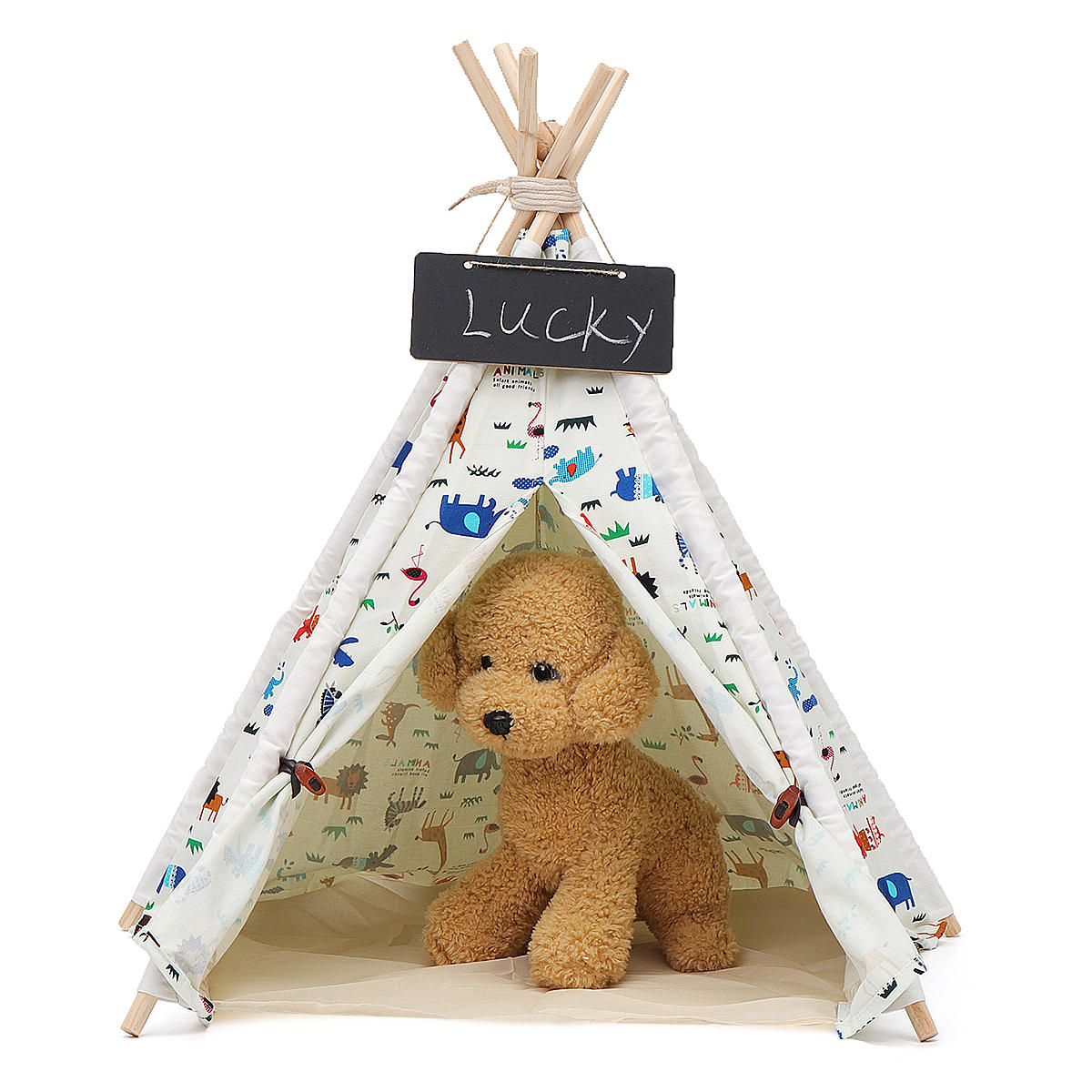 Pet Dog House Washable Tent Puppy Cat Indoor Outdoor Home Play Teepee  Pet Bed-heyidear