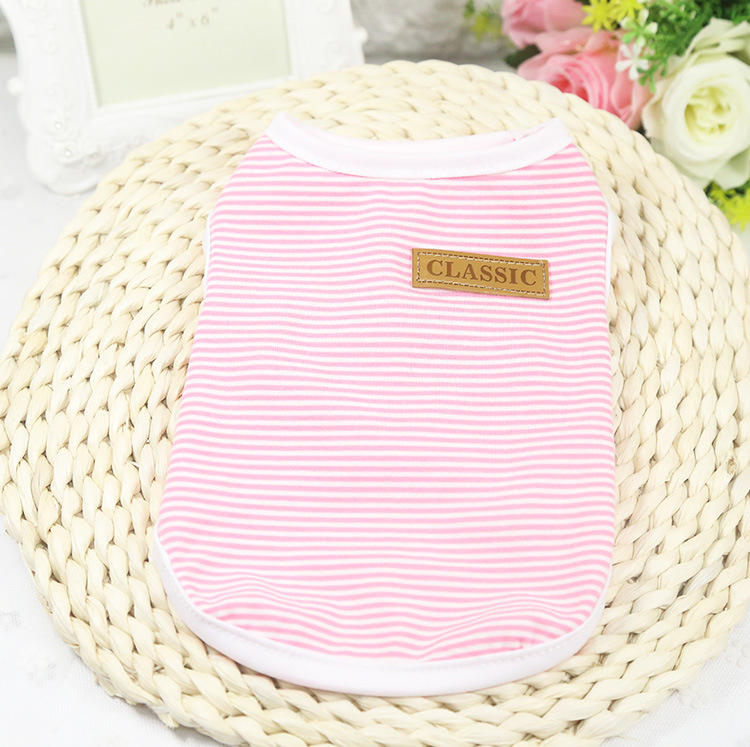 Classic Pet Dog Clothes For Dogs Fashion Dog Clothes Costume Dog Vest Stripes Pet Clothes-heyidear