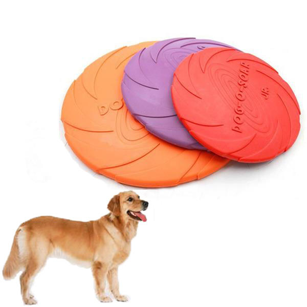 Dog Pet Toys Natural Rubber Flying Catch Toy-heyidear