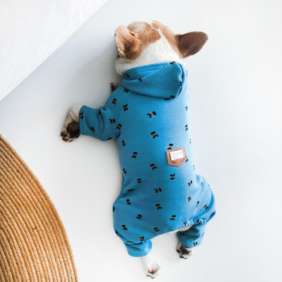 Cute Dog Jumpsuit with Hood-heyidear