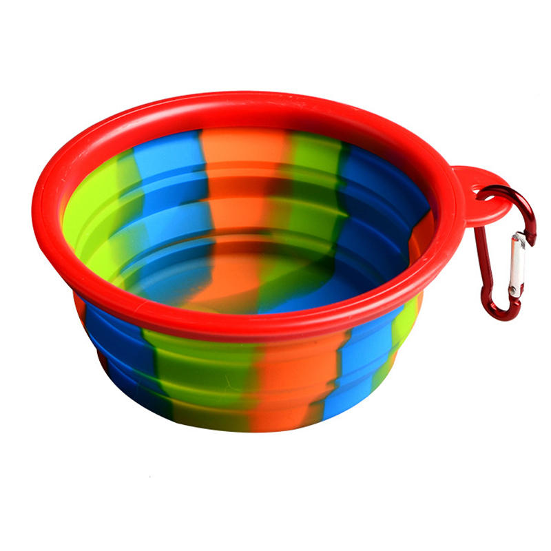Folding Silicone Pet Bowl Portable Dog Food Drinking Water Feeding Supplies Outdoor Bowl-heyidear