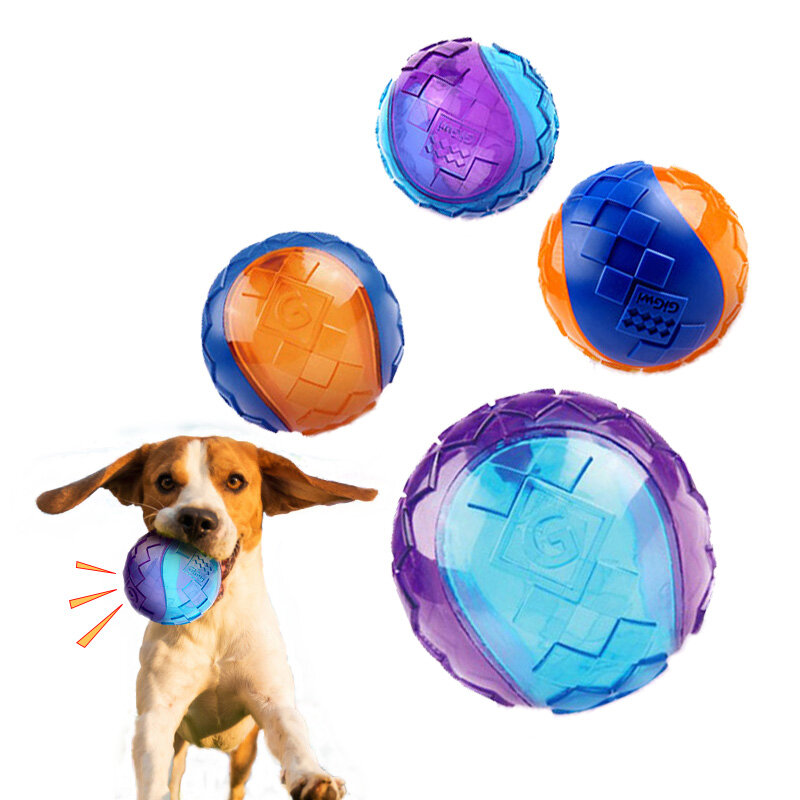 Dog Toy Ball Interactive Dog Training Inflatable Grind Teeth Ball-heyidear