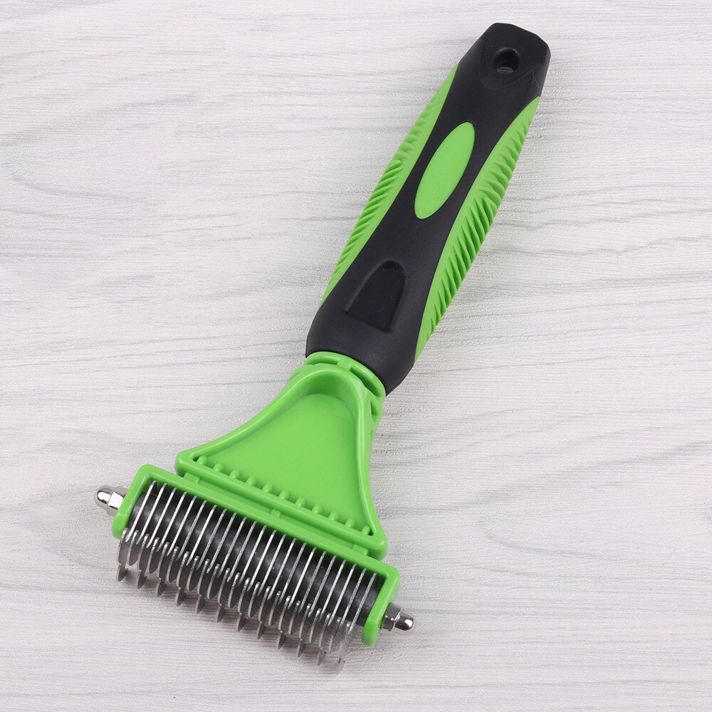 3 in 1 Dual Sided Dog Cat Hair Fur Shedding Trimmer Stainless Steel Grooming Dematting Rake Comb Brush-heyidear