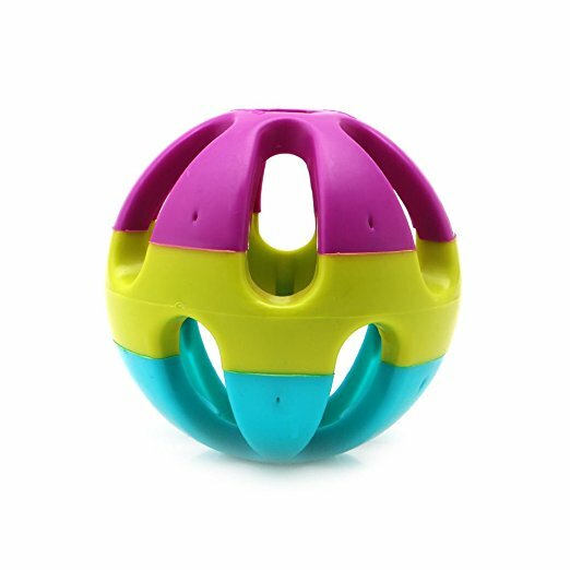 DCT-7 ABS Plastic Dog Toy Happy Jingle Bell Ball Chewing Ball  Funny Pet Interactive Fetch Play-heyidear