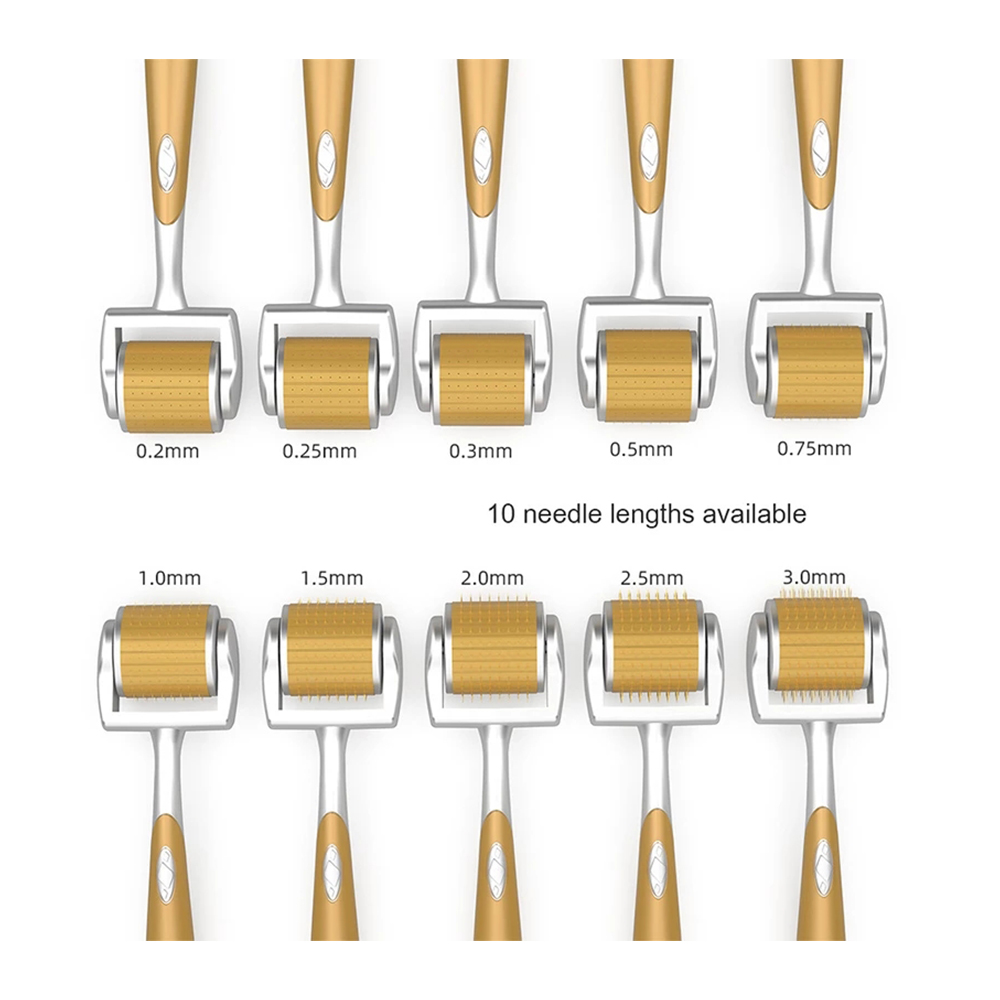 ZGTS 192 Gold Titanium Needle Microneedles Derma Roller Ice Stamp Microneedling