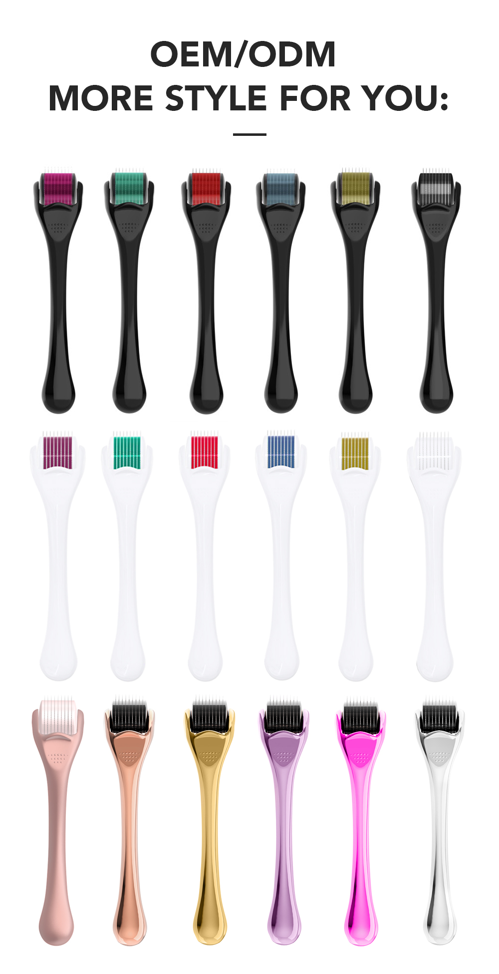 Medical Grade Derma Roller Drs540 Microneedle Stainless Steel And Titanium Micro Needle Dermaroller Derma Roller 540