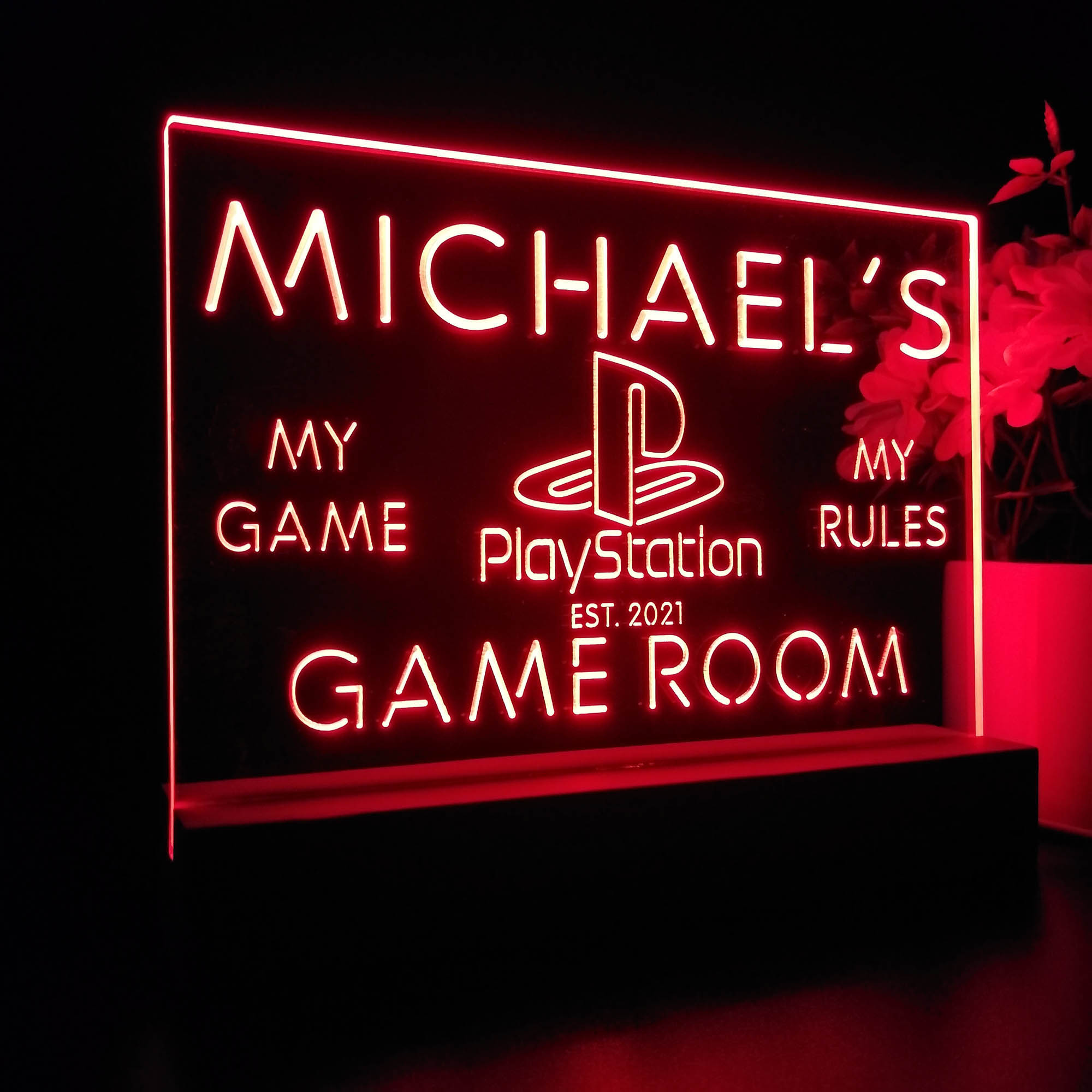 Custom Gift Playstation Neon-like Led Night Desk Lamp