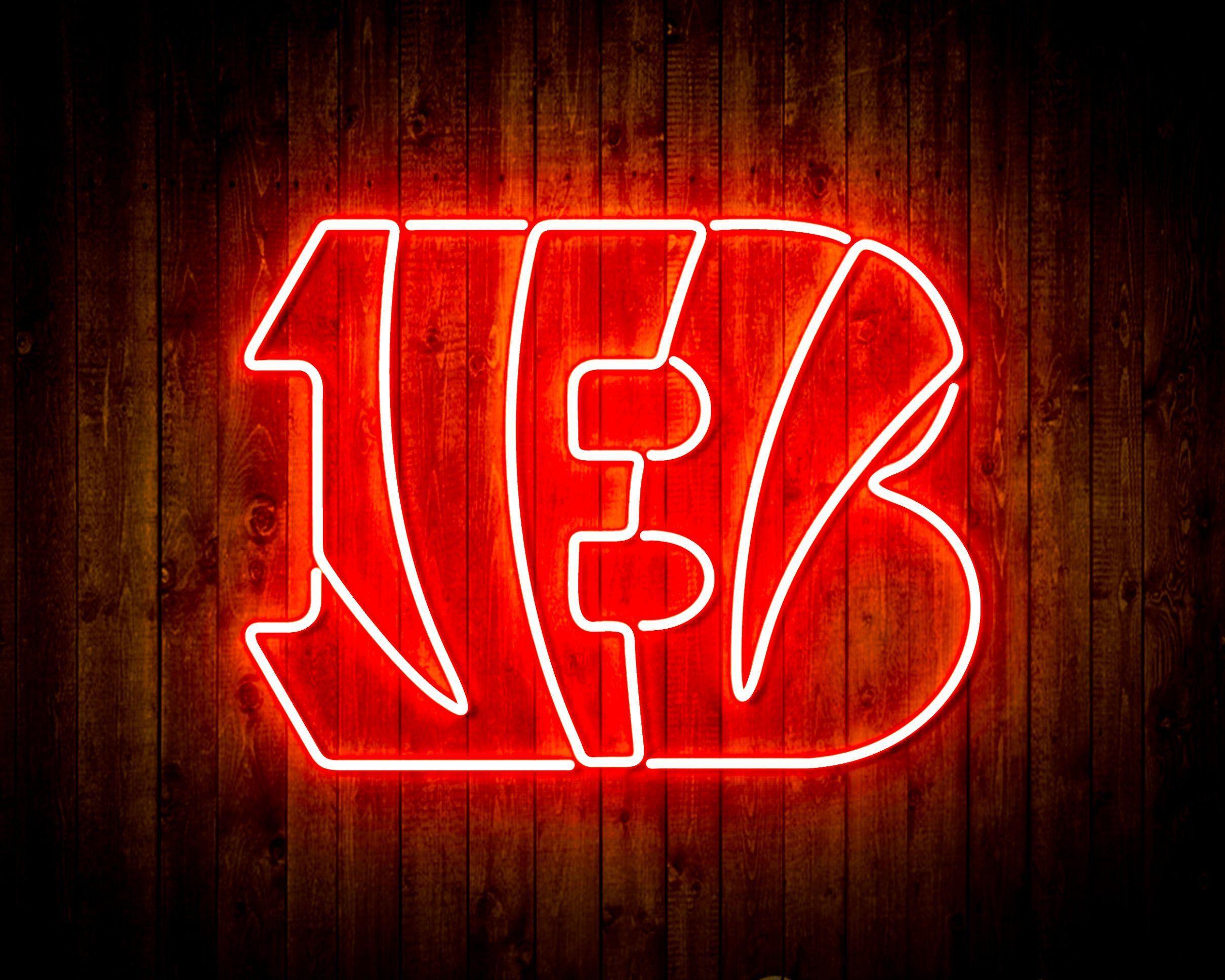 CINCINNATI BENGALS LED Neon Light Sign Brighten Up Your Shop Room