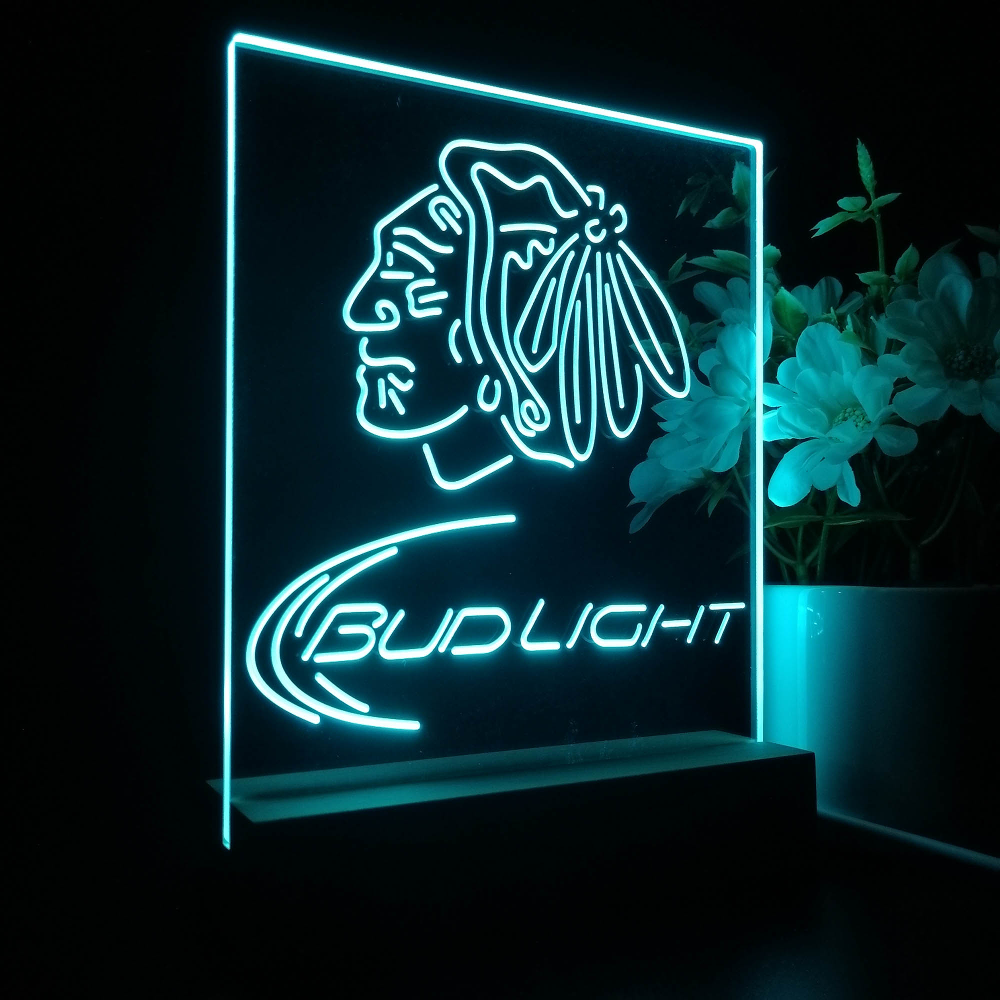 Queen Sense 10 Chicago Sports Team Blackhawk Stanley Cup Hockey Vivid LED  Neon Sign Light Lamp Durable Super Bright 110WCBHRNLED 