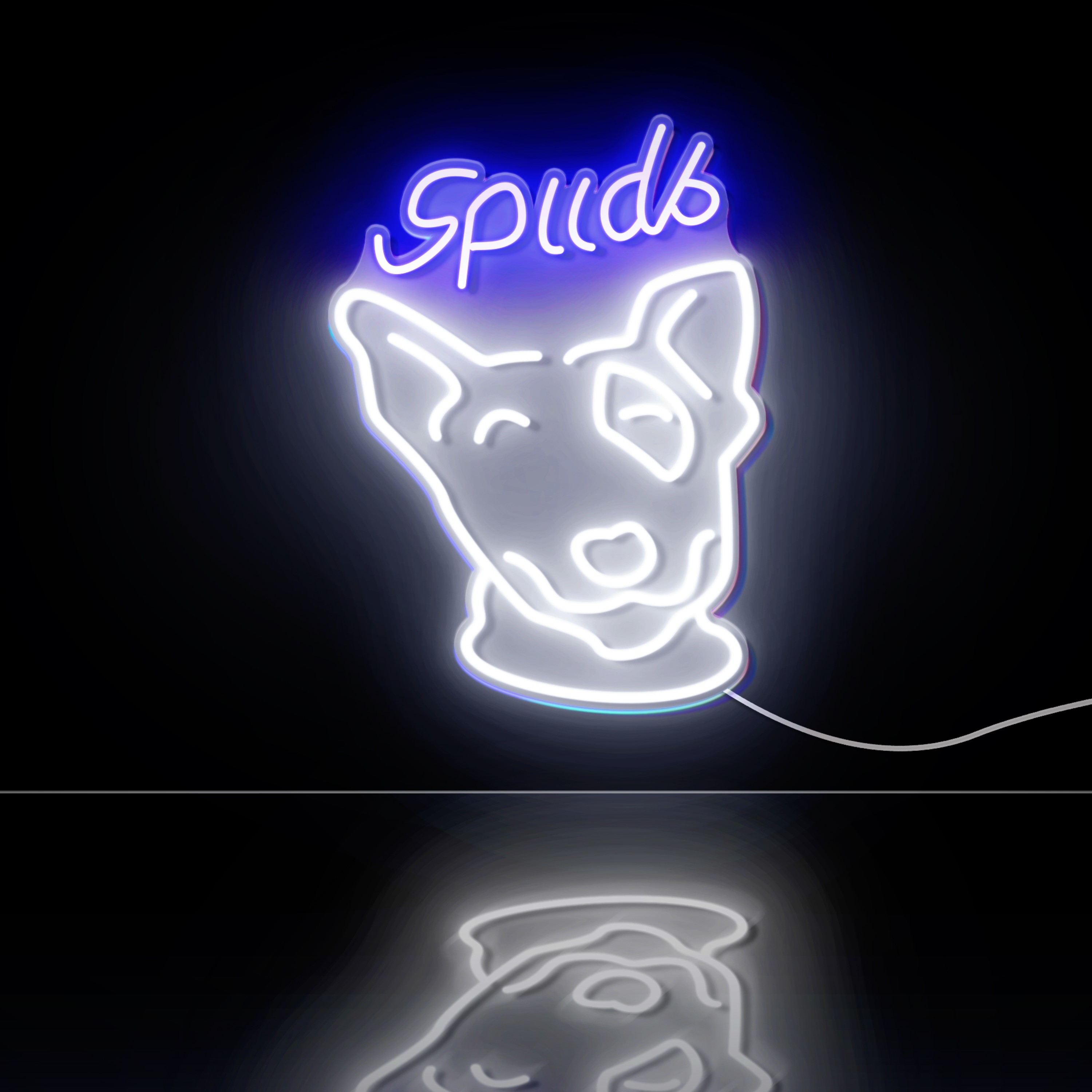 Spuds Bud Light Neon-like Sign Beer Bar Decor