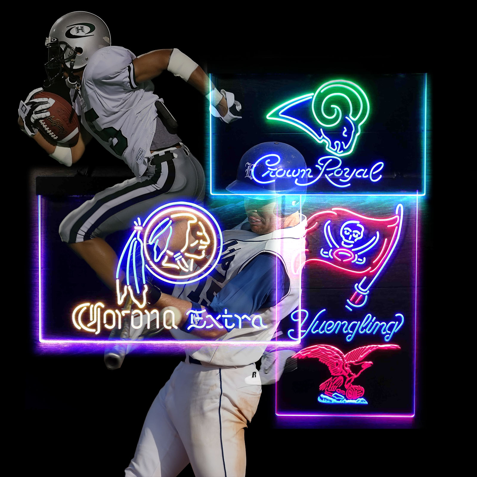 Denver Broncos EST 1960 Neon-Like LED Sign