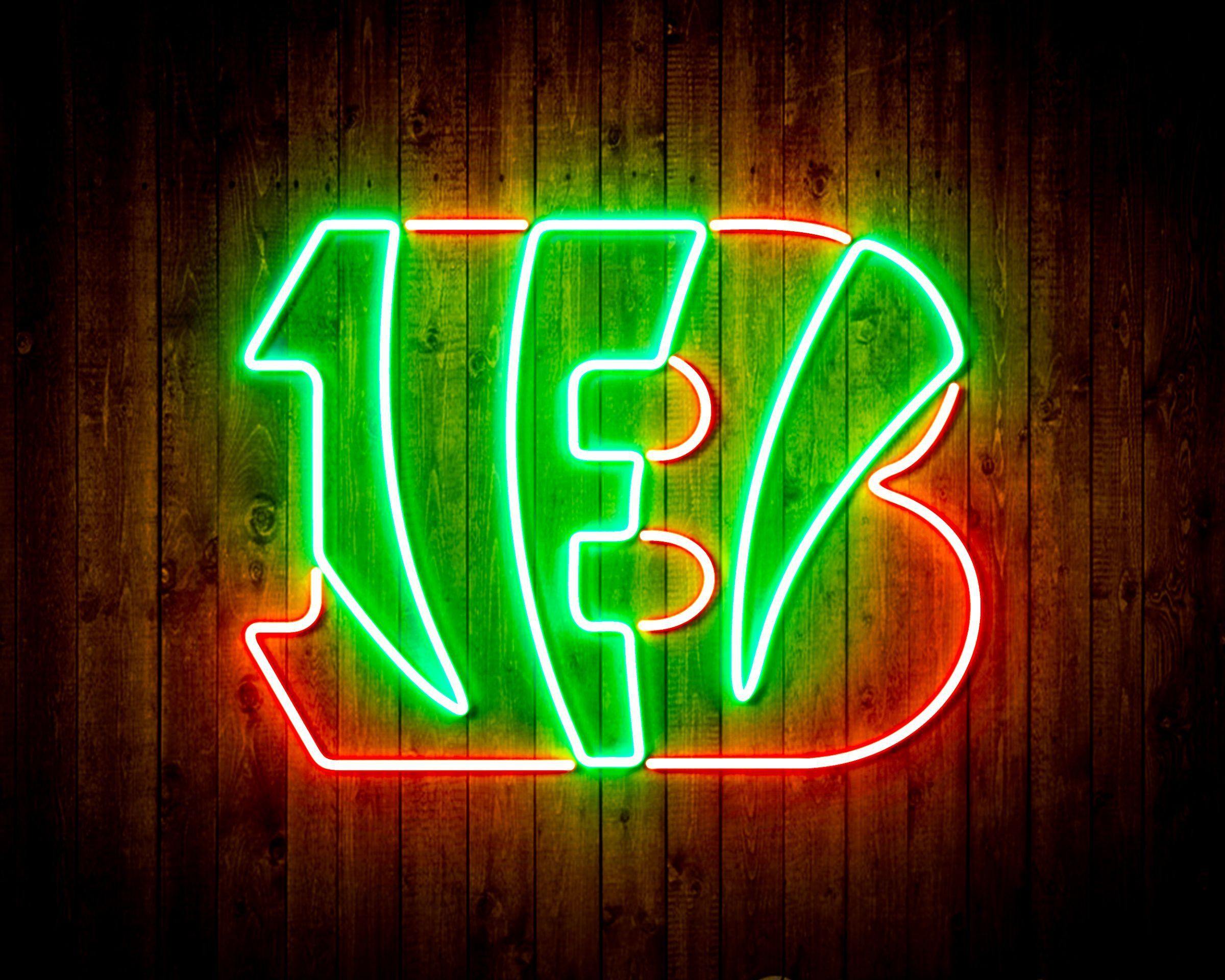 CINCINNATI BENGALS LED Neon Light Sign Brighten Up Your Shop Room