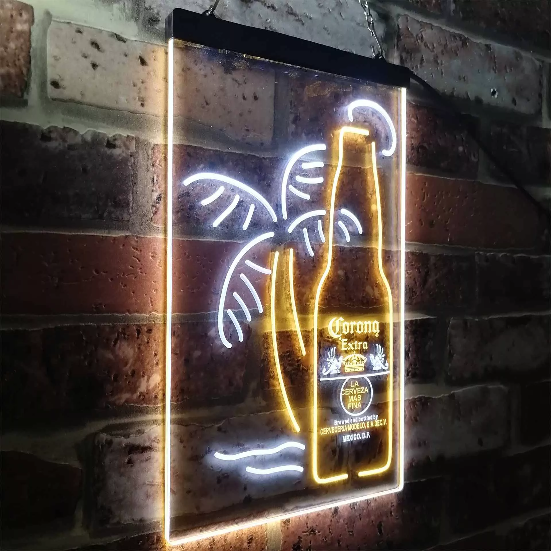 Corona Extra Bottle Palm Tree LED Neon Sign