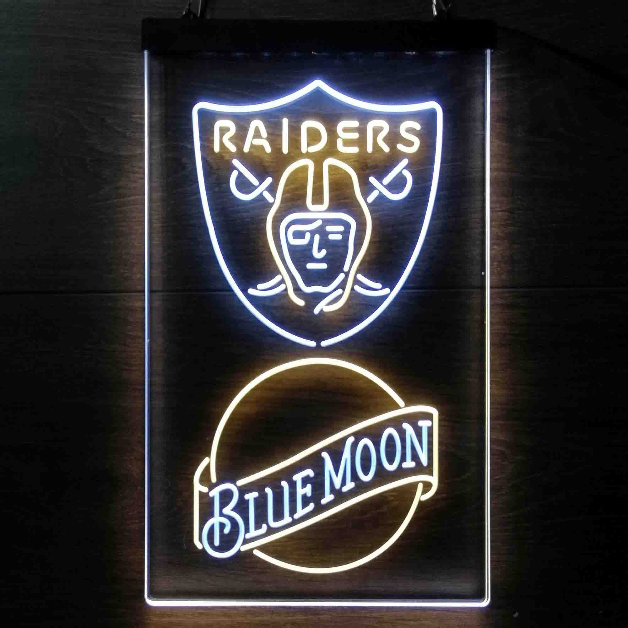 Blue Moon Bar Las Vegas Raiders Neon LED Sign 3 Colors