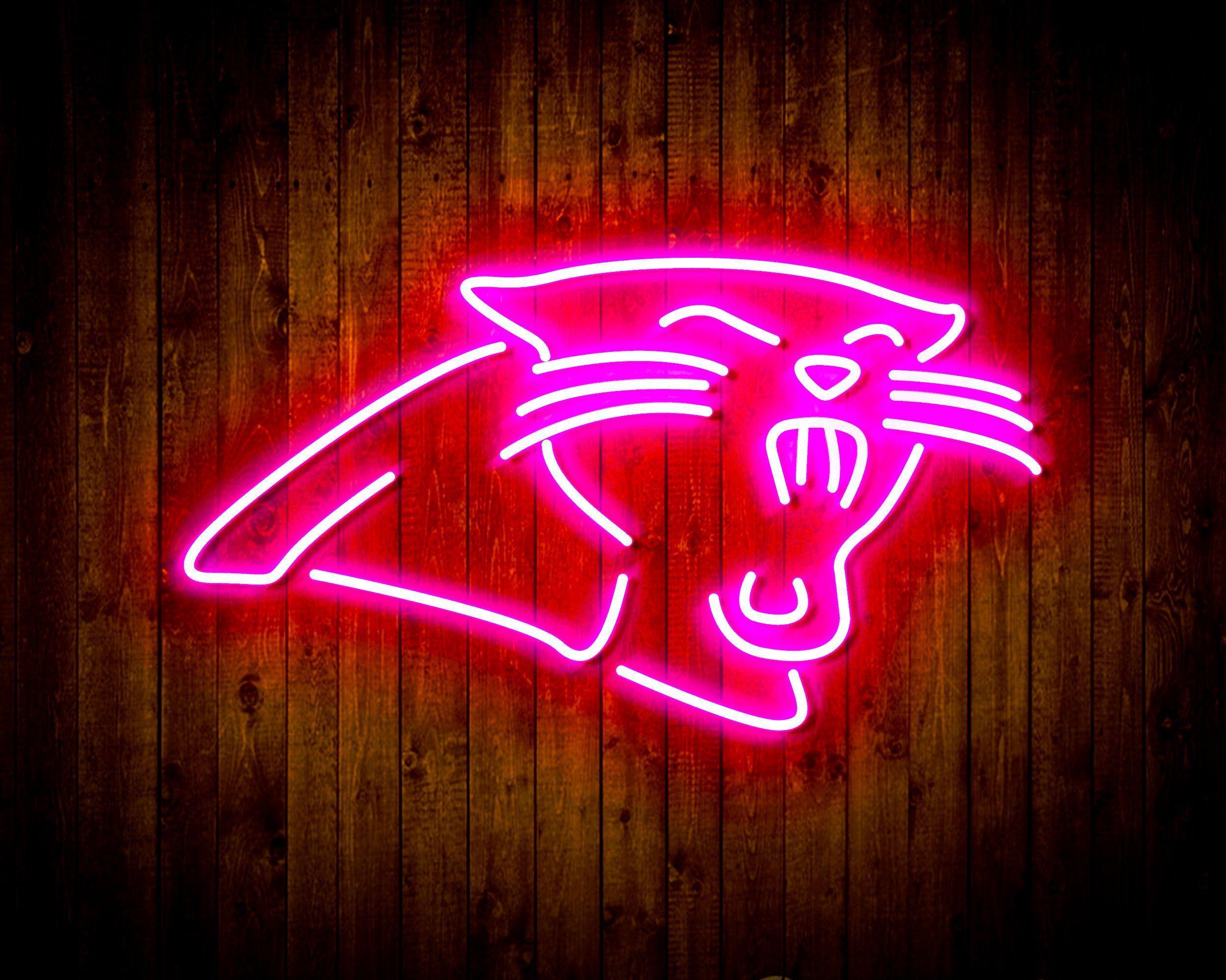 Carolina Panthers LED Lighted Sign - Black