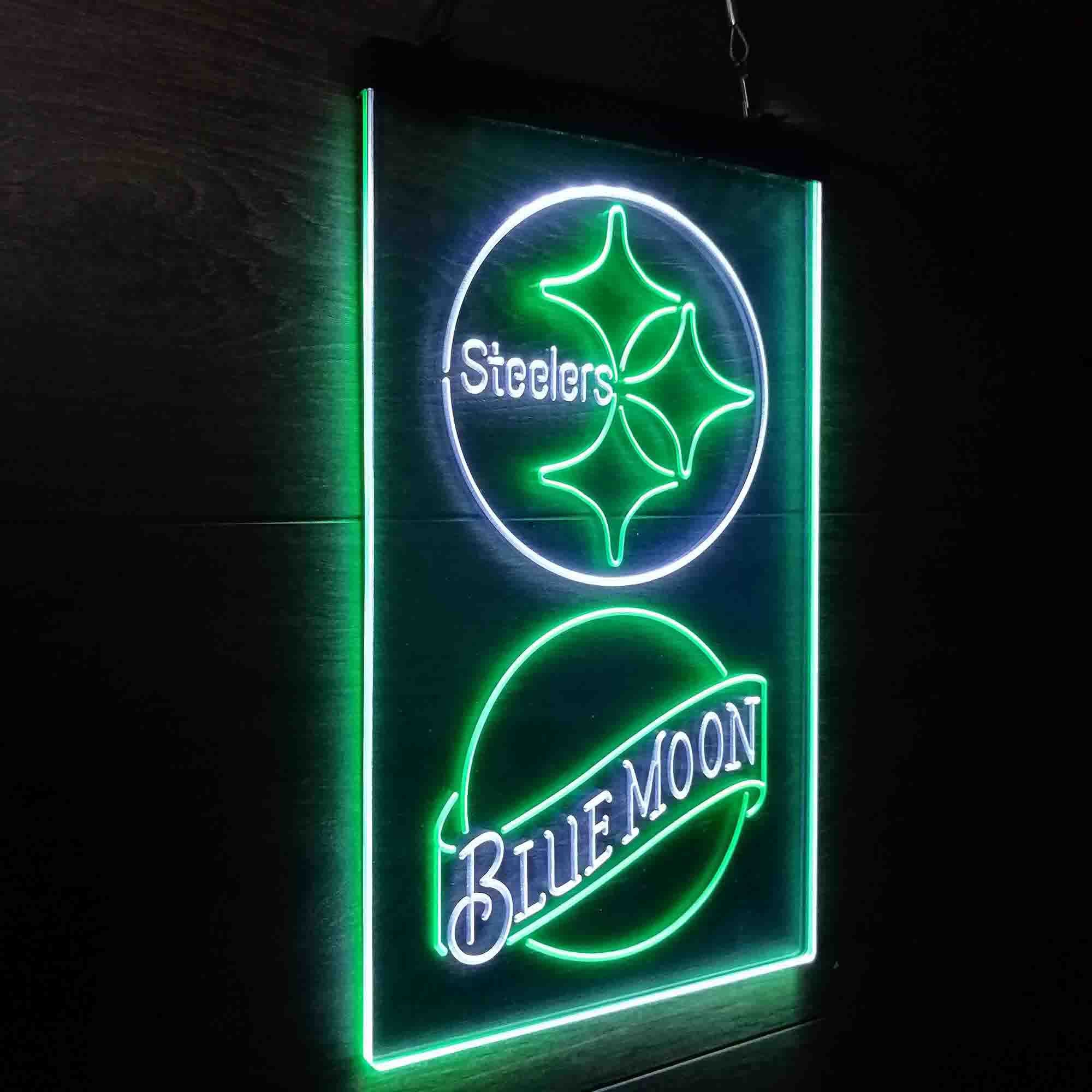 Pittsburgh Steelers Blue Moon Neon-Like LED Sign