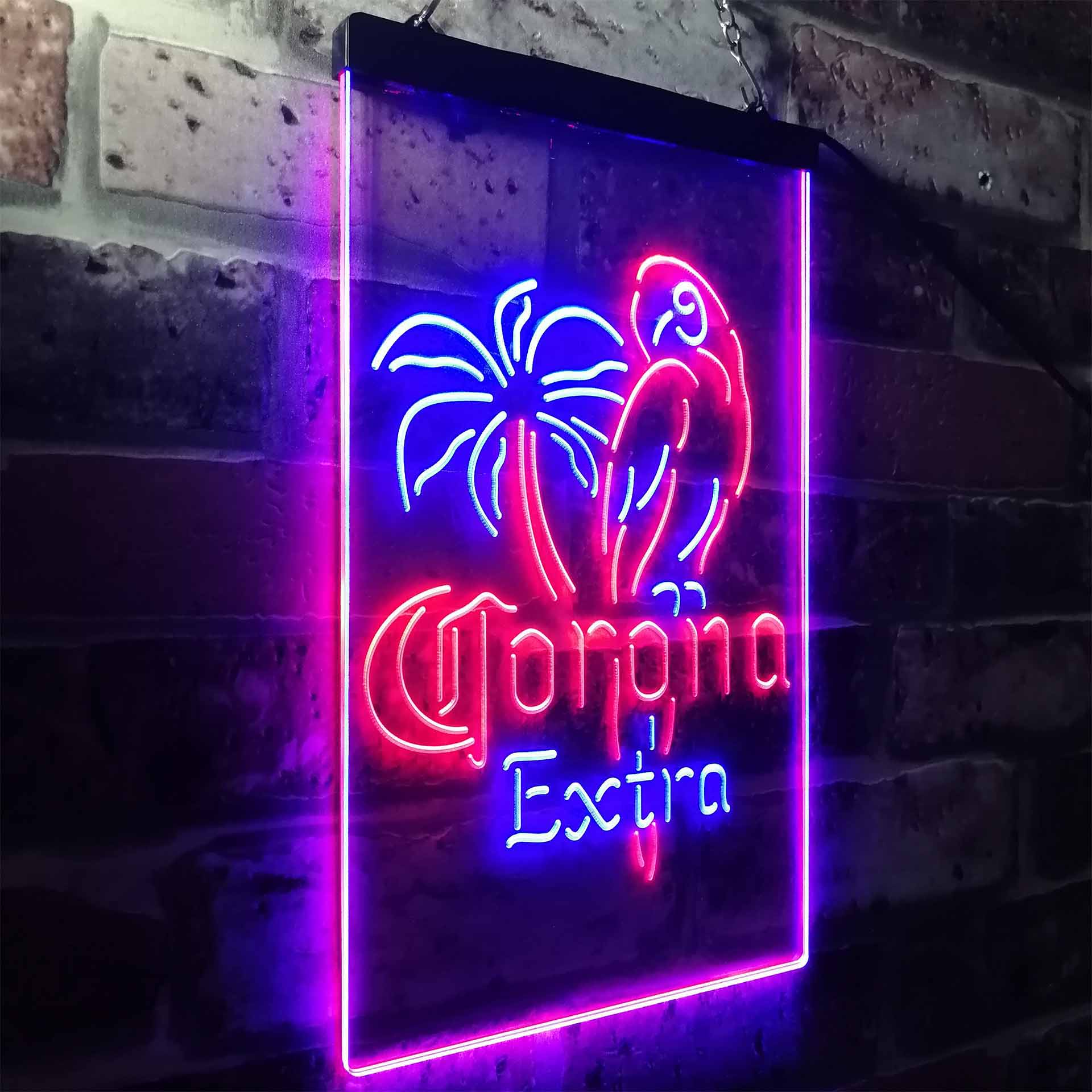 Corona Parrot Beer Bar Man Cave LED Neon Sign