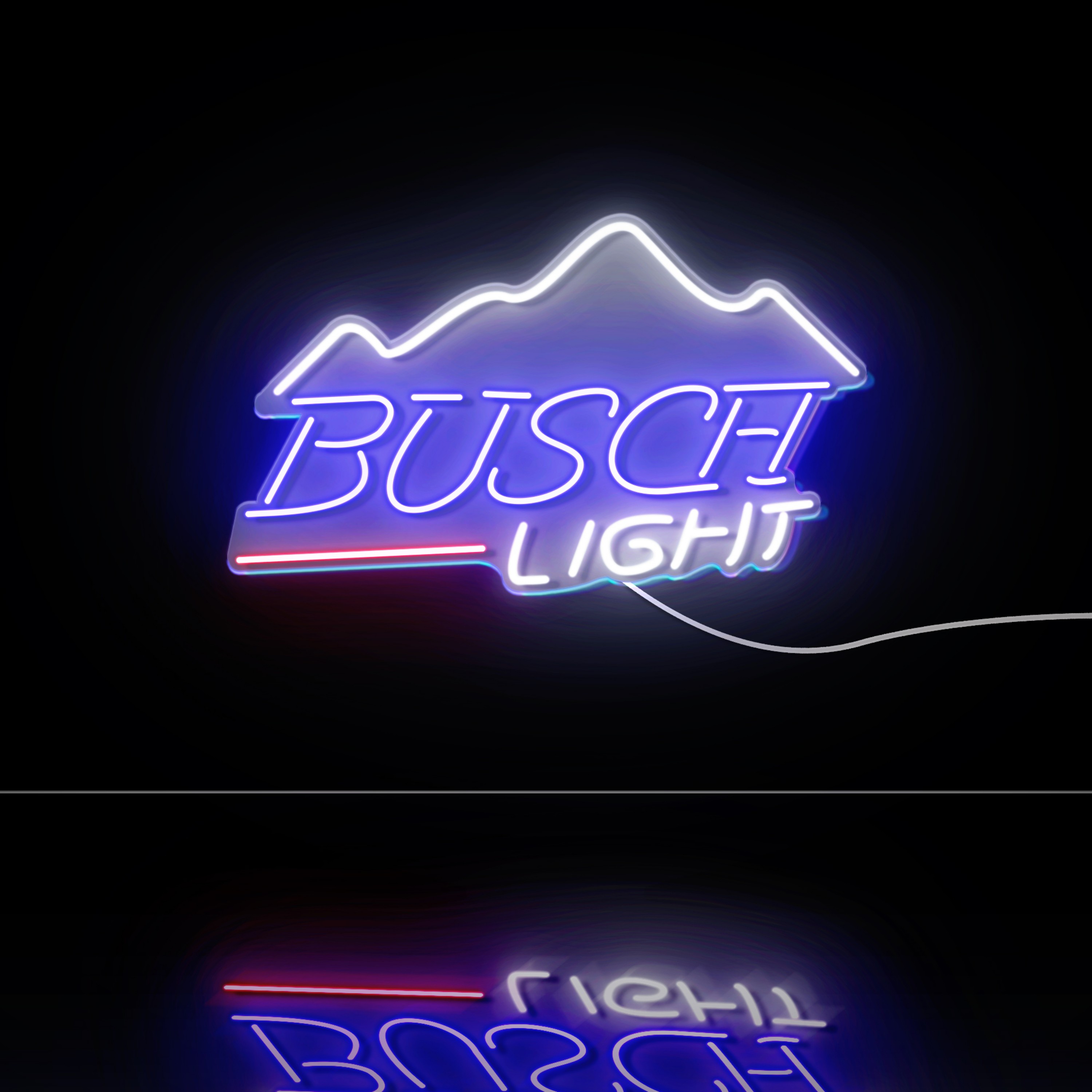 Busch Light Neon-like Sign Beer Bar Decor