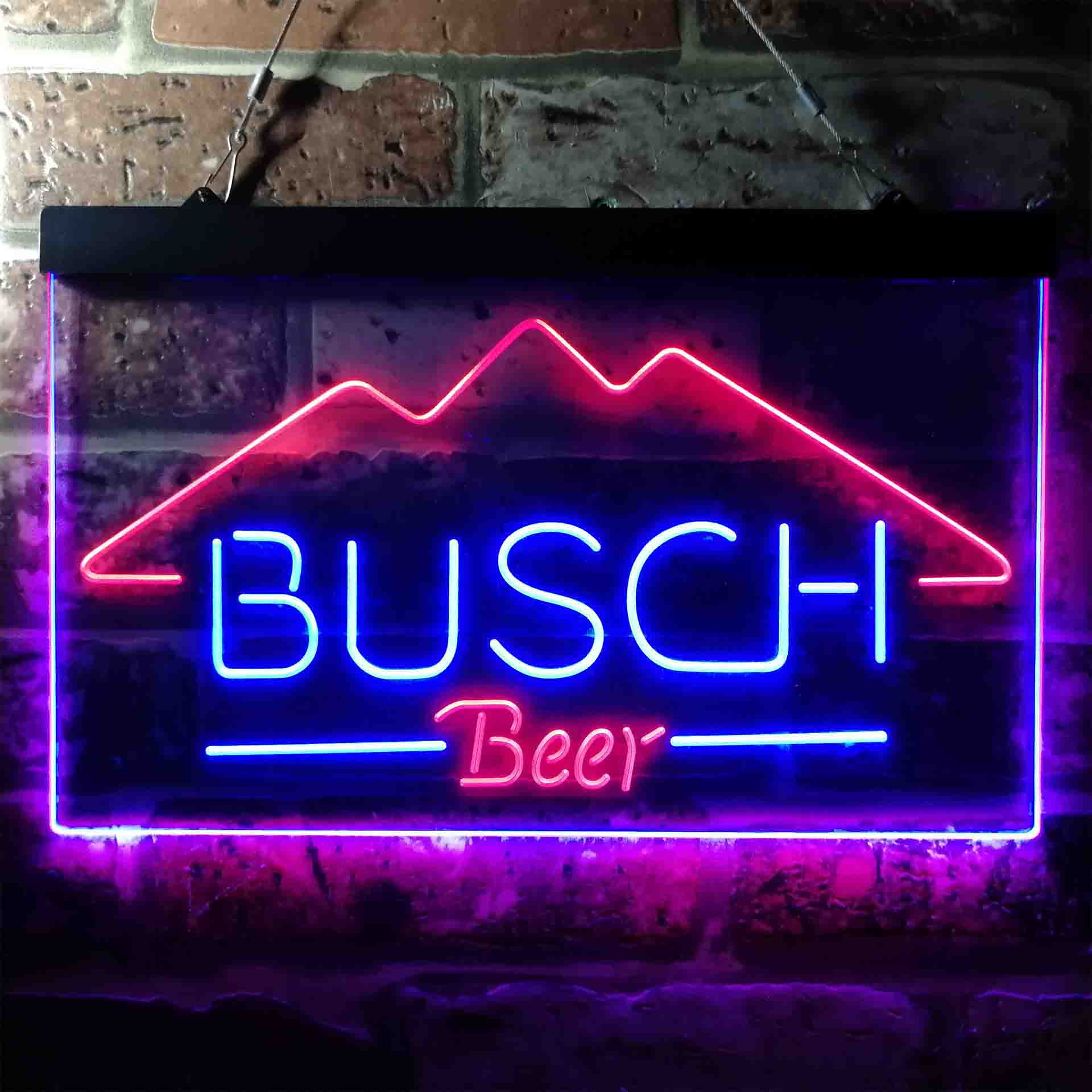 Busch Light Mountain Beer Budweiser Bar Pub Garage Decor Store Neon Light Sig 