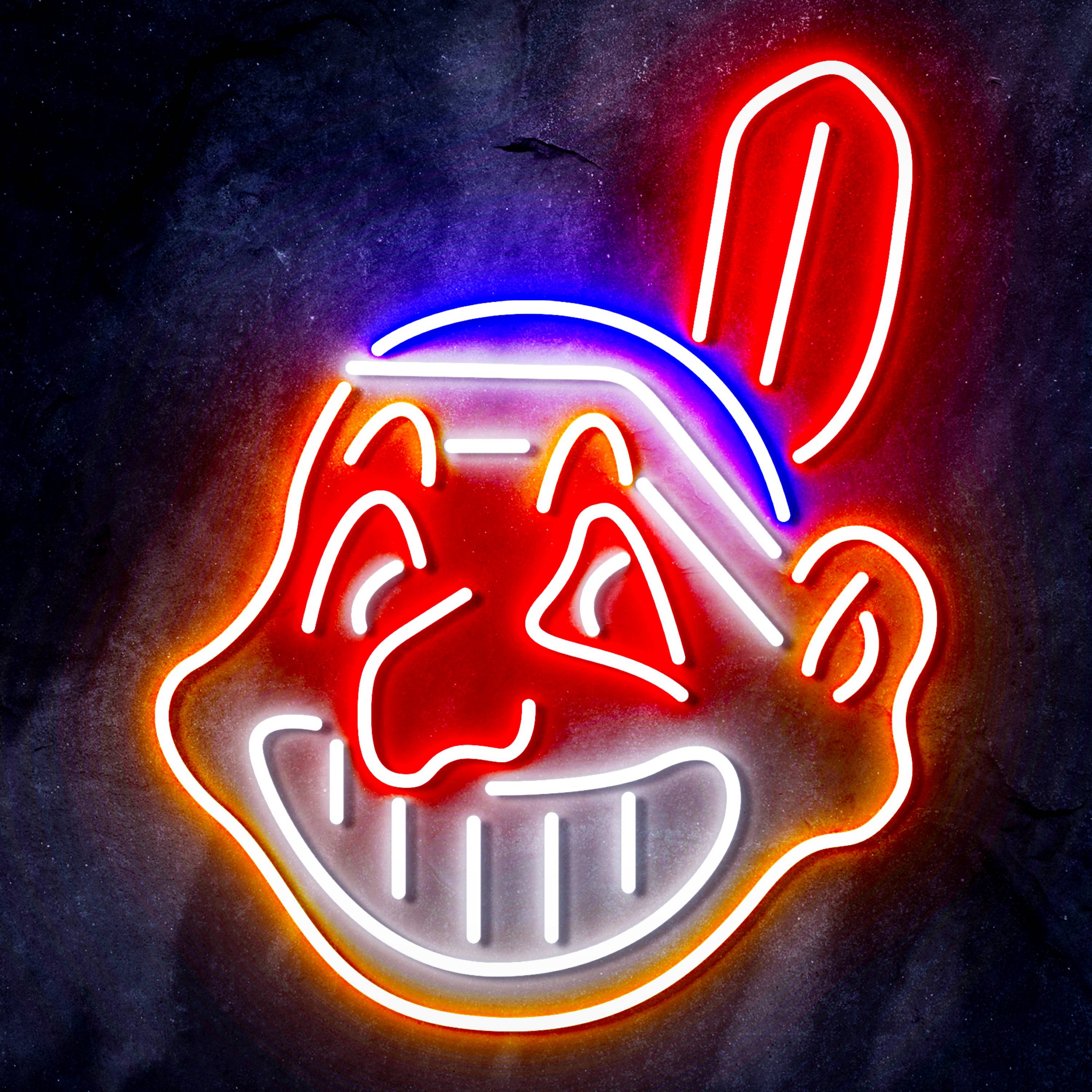 MLB Cleveland Indians Neon-like Sign Sport Bar Decor