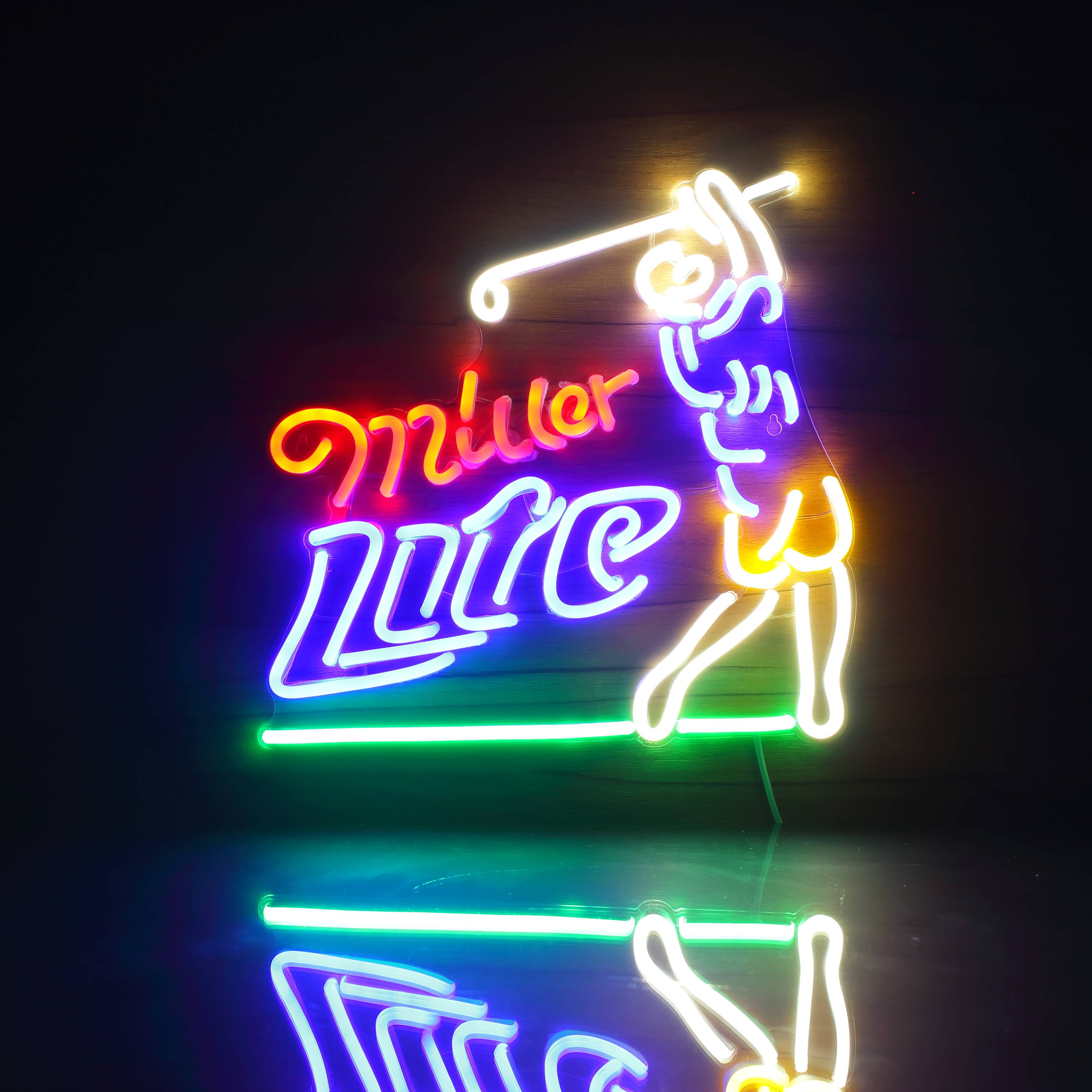 Miller Lite Golf Bar Neon LED Sign - Zign Sign