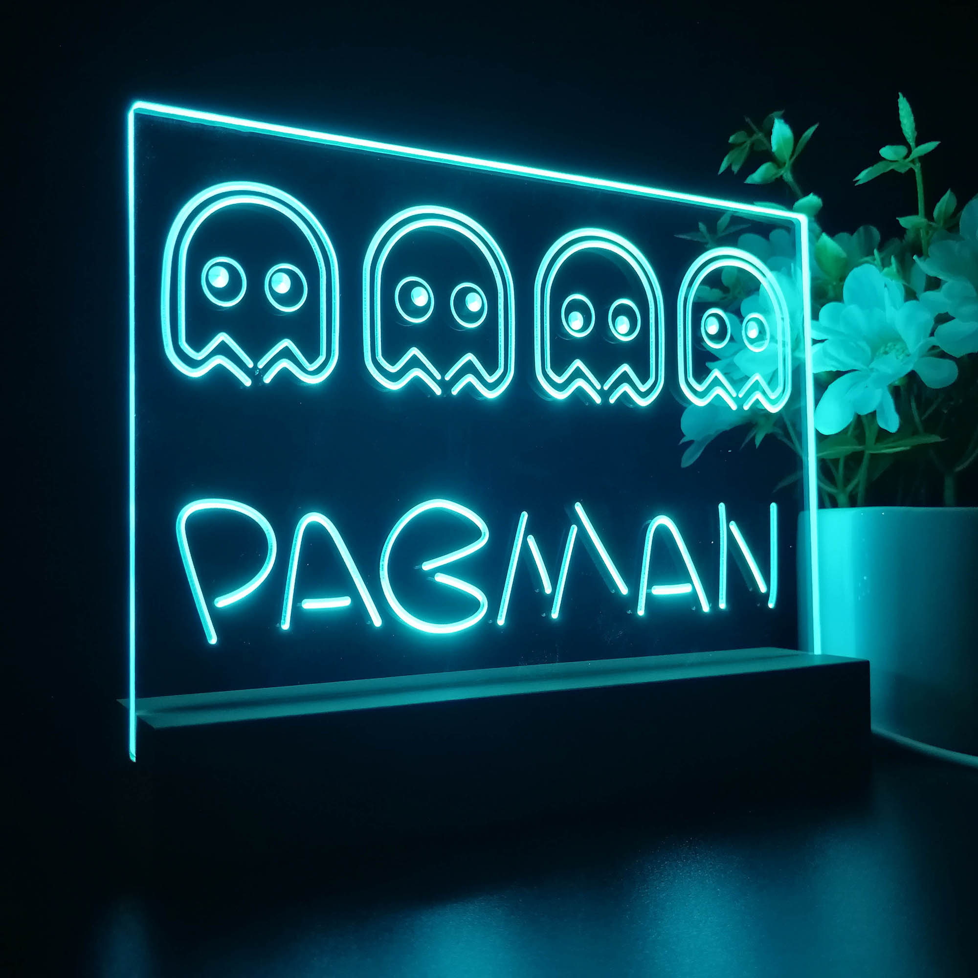 Pacman Game Room Decor Anime Night Light 3D Illusion Lamp
