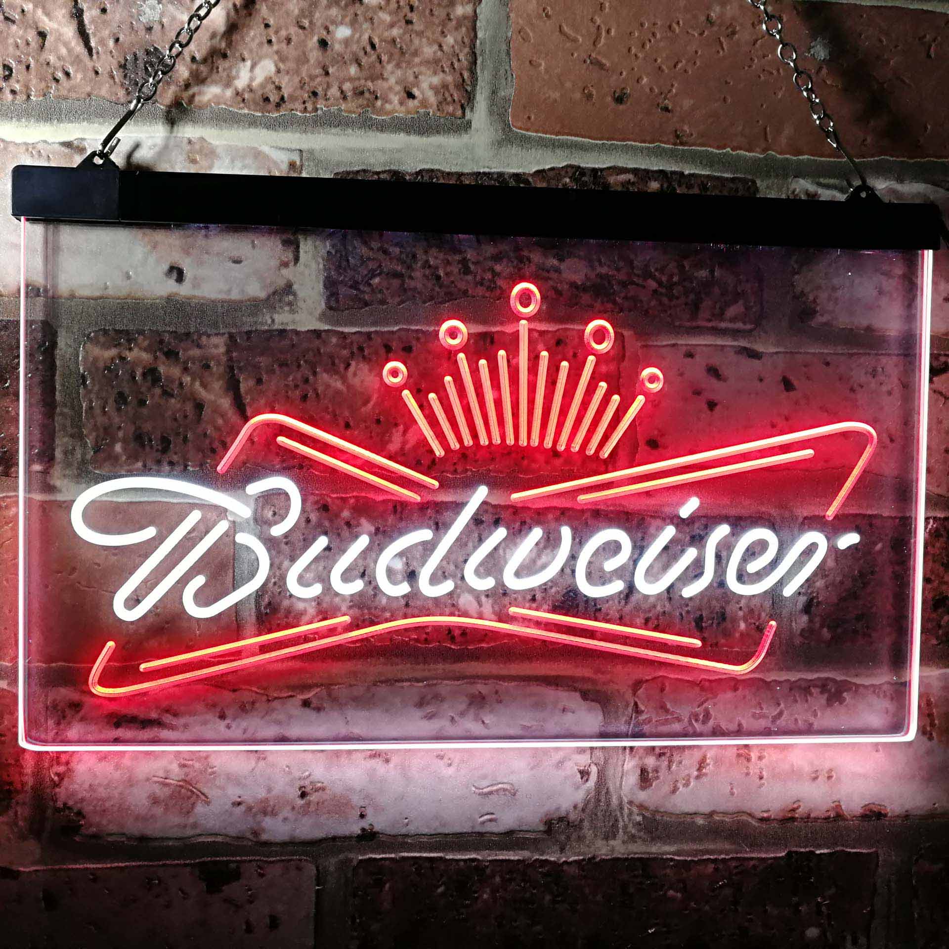 Budweiser Blue King Of Beers Sign Light Advertisement Neon Man Cave Pub Beer 