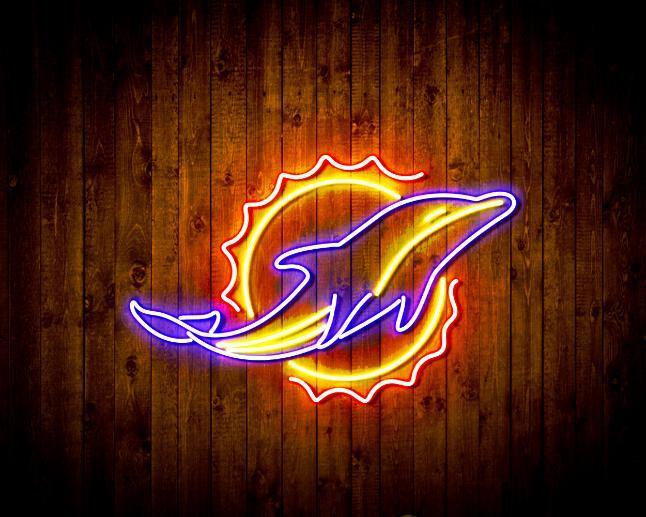 Miami Dolphins Neon 3-Color LED Sign