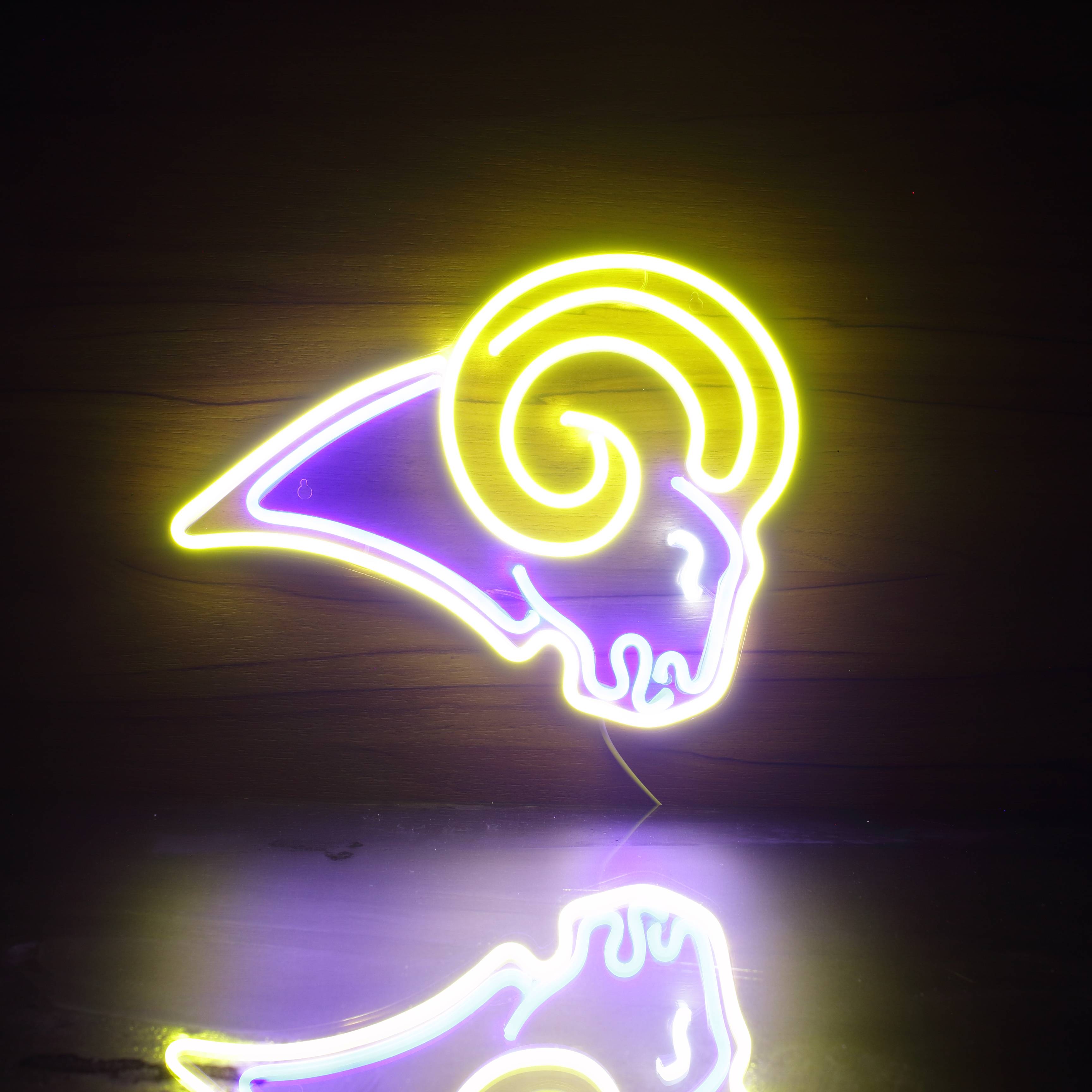 NFL Los Angeles Rams Neon LED Sign Home Decor Bar